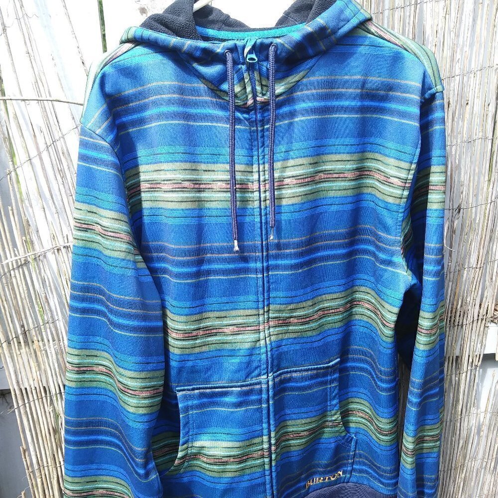 Burnside Striped Zip Men's Hoodie Jacket - L